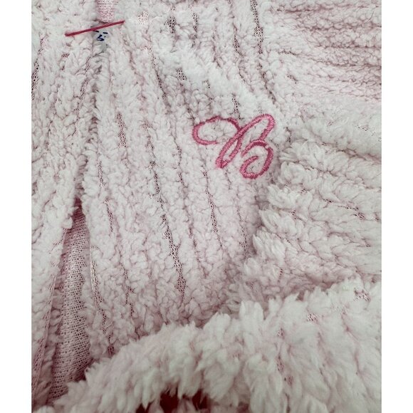 Build A Bear Soft Baby Pink Chenille Embroidered Bath Robe w Original Tag - Picture 2 of 5